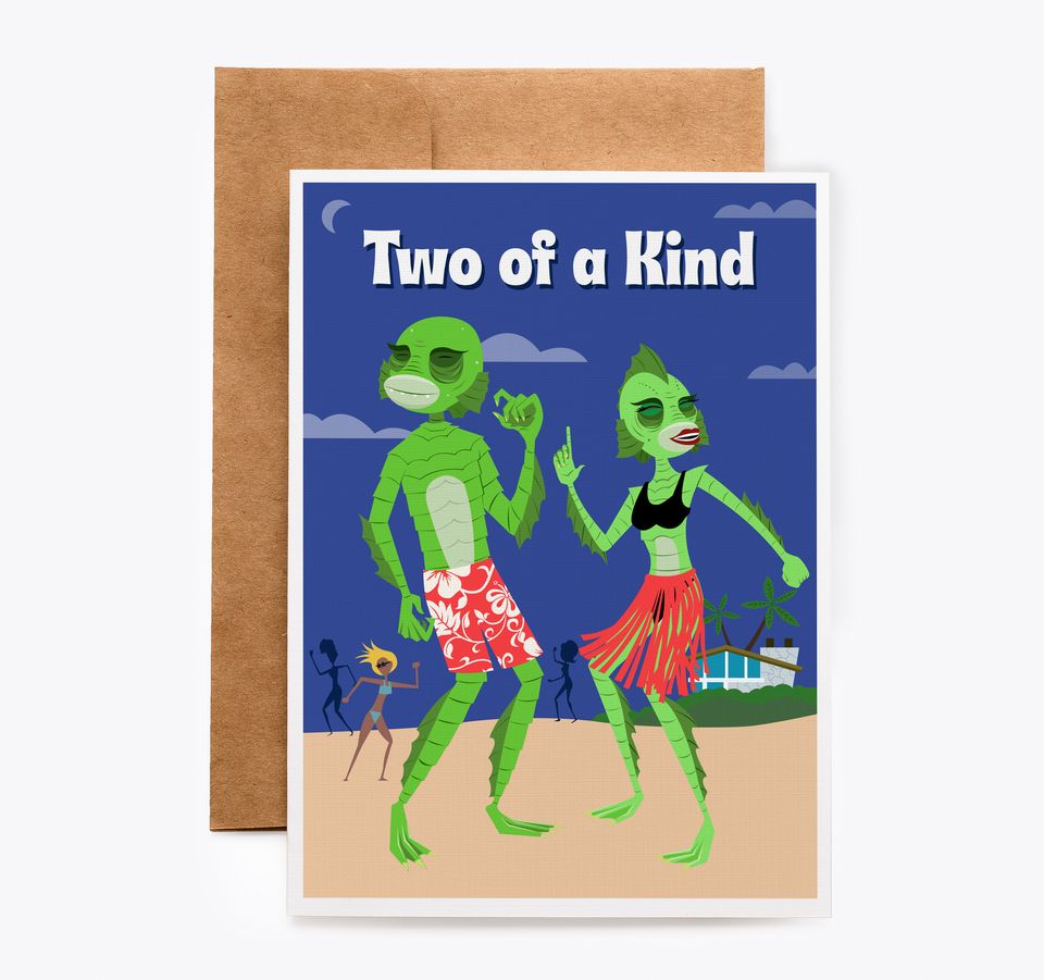 Creature from the Black Lagoon Anniversary Romantic Card
