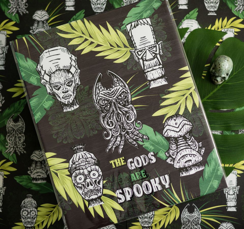 Tiki-Cthulhu-Totem-Gods Art Print