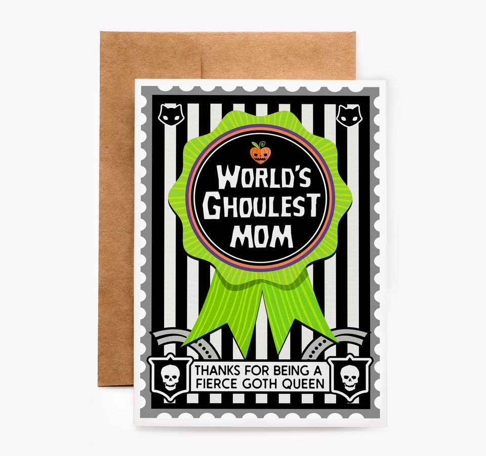Goth Ghoul World's Best Spooky MOther's Day Card