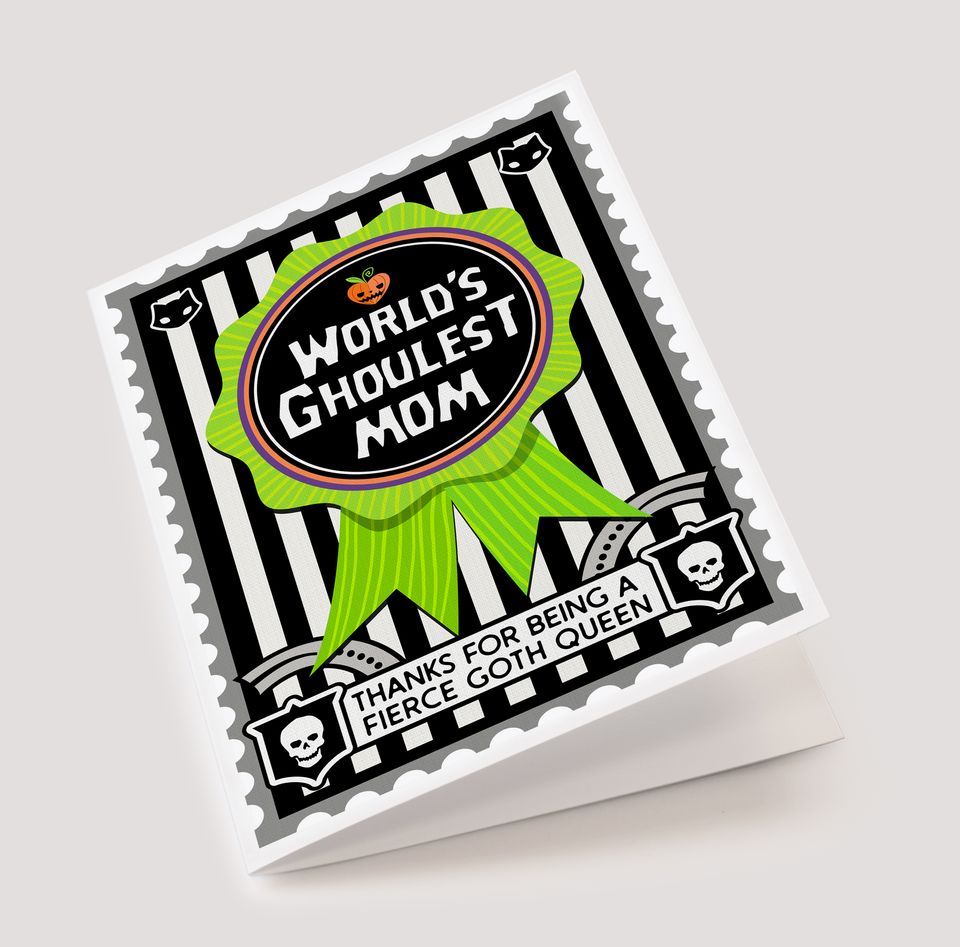 Goth Ghoul World's Best Spooky MOther's Day Card