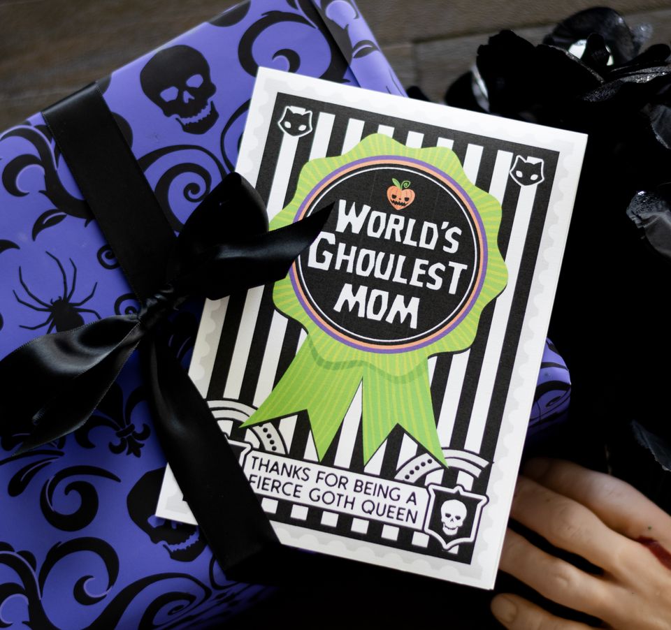 Goth Ghoul World's Best Spooky MOther's Day Card