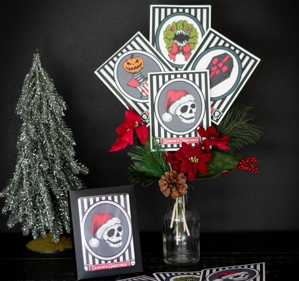 Gothic Halloween Christmas Card