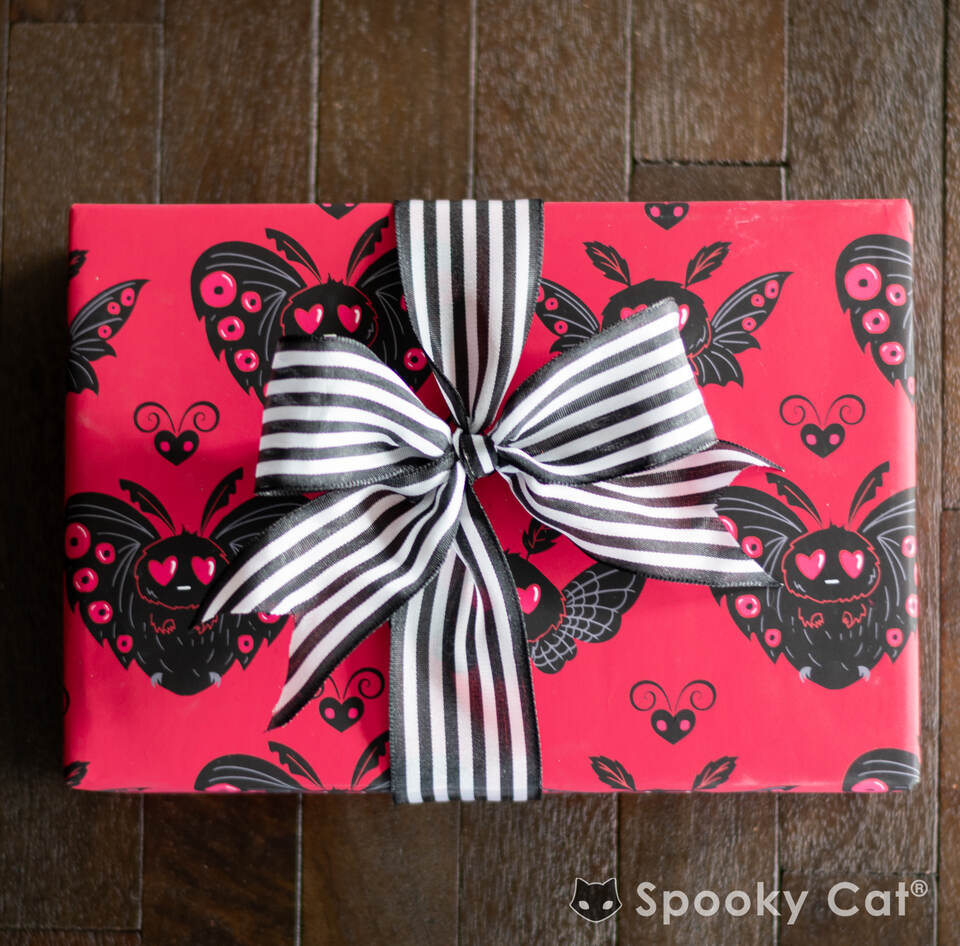 Mothman Cryptid Damask Gift Wrap (1 Sheet)