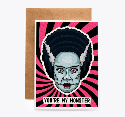 Frankenstein romantic valentines anniversary card