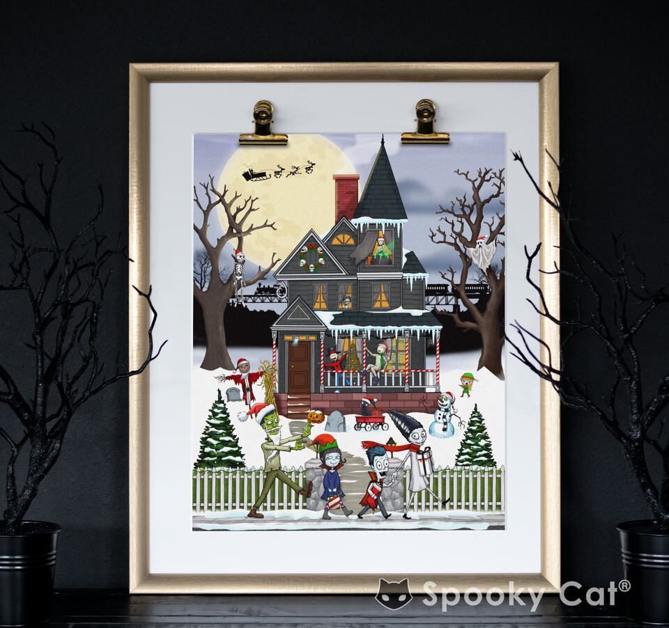 Spookytown Creepmas Art Print