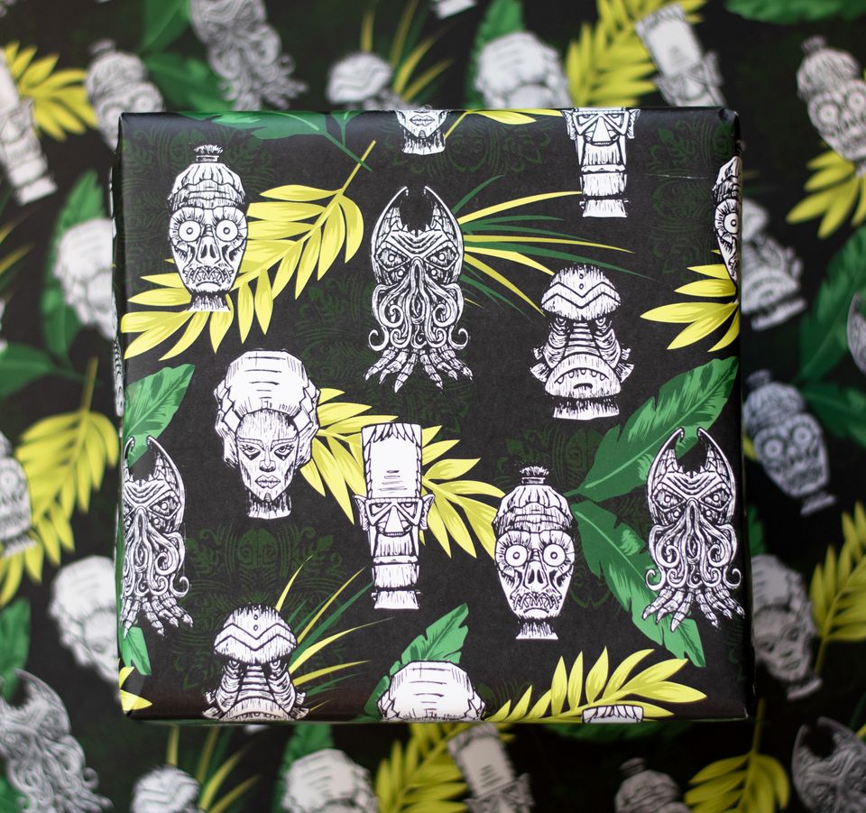 Tiki-Cthulhu-Totem-Exotic-Gift-Wrap