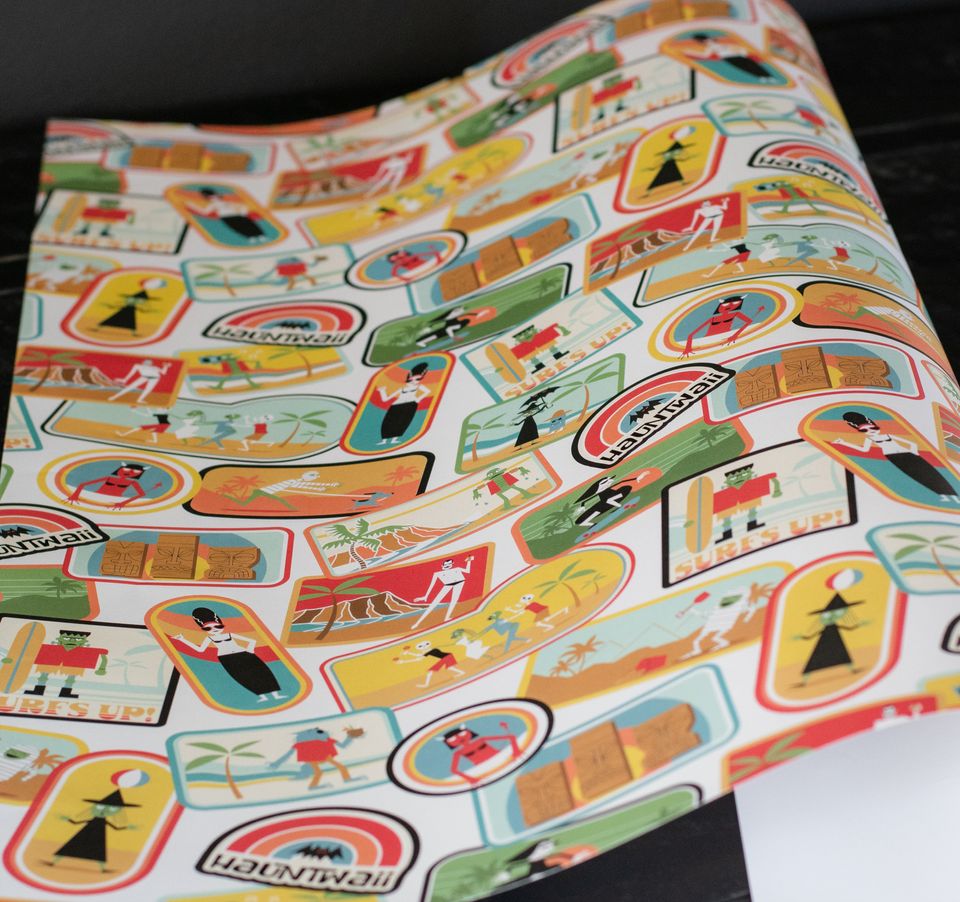 Tiki-Hawaii-Spooky-Gift-Wrap