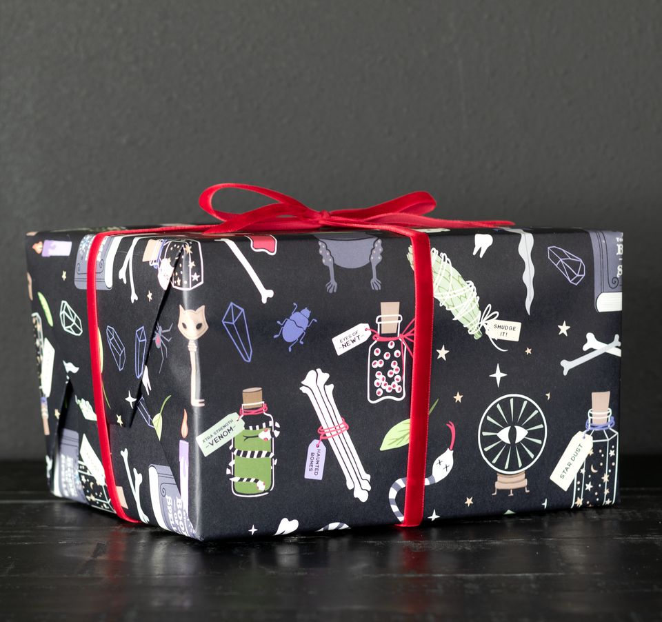 Witchcraft Halloween hocus pocus gift wrap