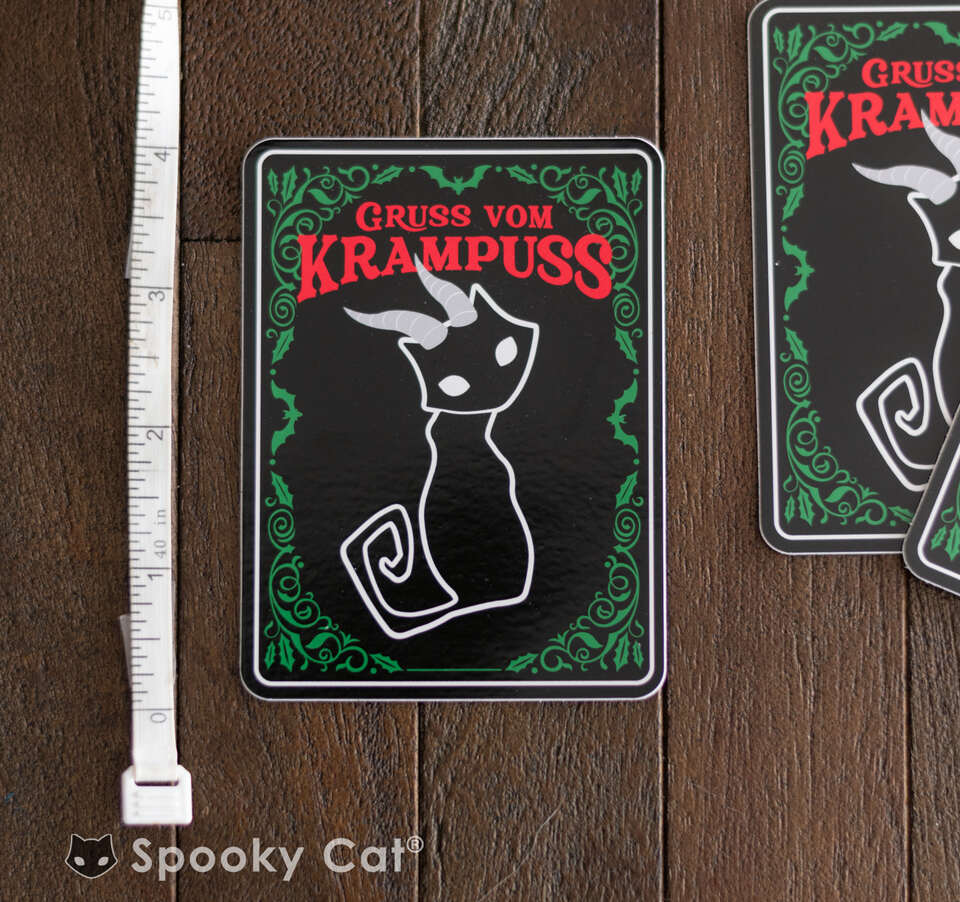 Yule Cat Krampuss Diecut Sticker