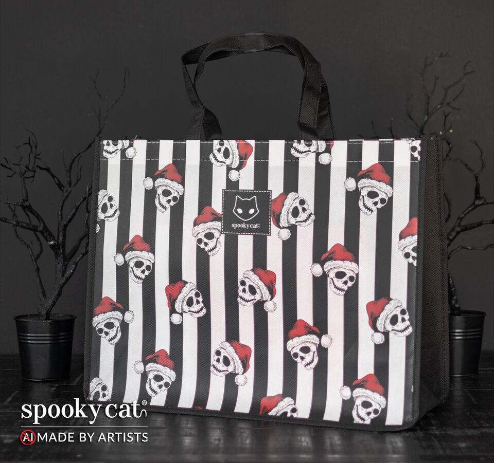 Santa Stripe Creepmas Tote Bag