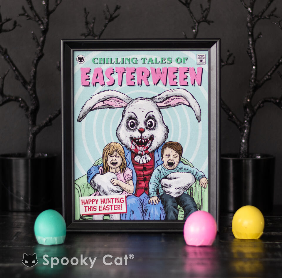 Scary Easter Bunny Art Print