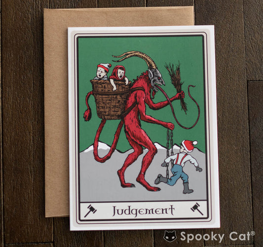 Judgement Krampus Tarot Card