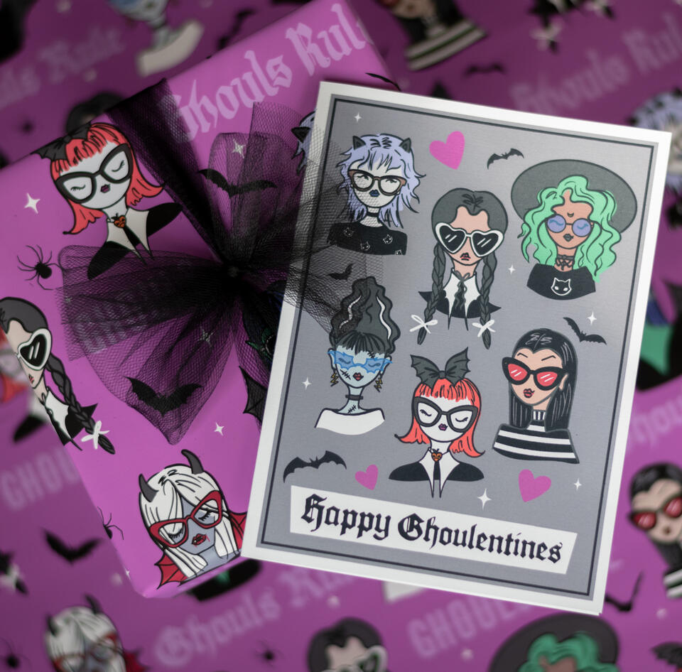 Gothic Ghoul Galentine's Card