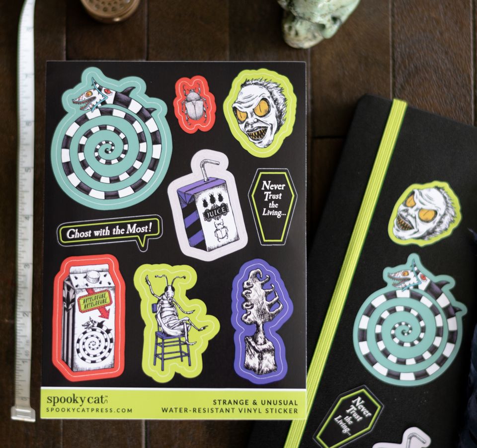 Strange & Unusual Sticker Sheet – Wholesale: Spooky Cat Press
