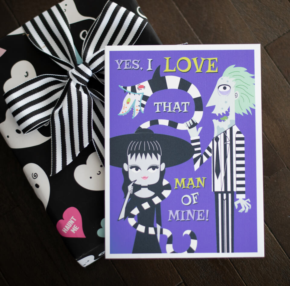 Beetlejuice-inspired Valentines or Romantic Fan Art Card