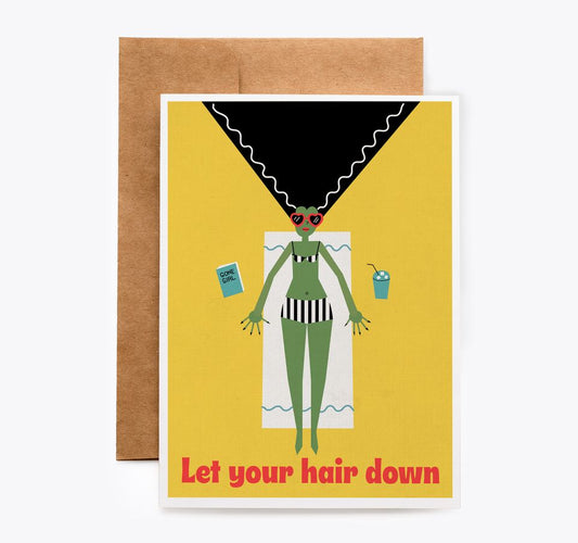 Tiki Bride of Frankenstein Birthday Card