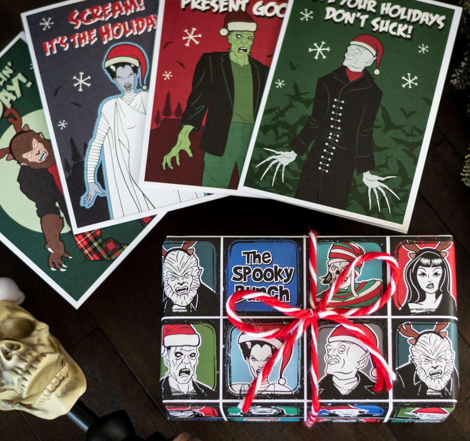 Classic Monster Christmas Wrapping Paper