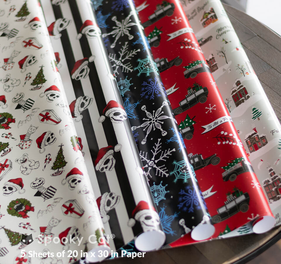 Creepmas Wrapping Set Gothic Christmas Gift Wrap Set