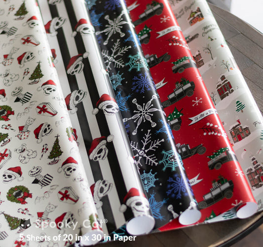 Creepmas Wrapping Set Gothic Christmas Gift Wrap Set