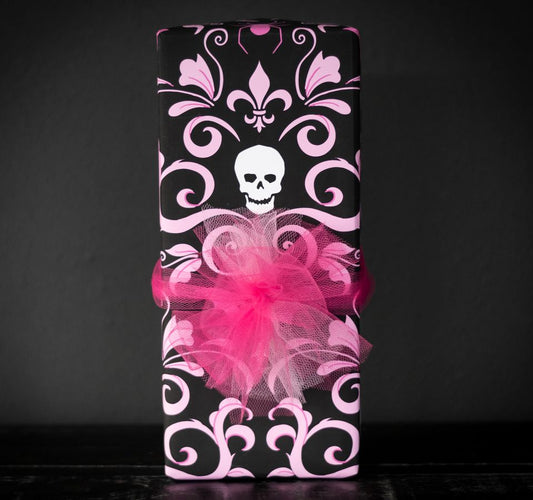 Pink Goth Damask Gift Wrap (1 Sheet)