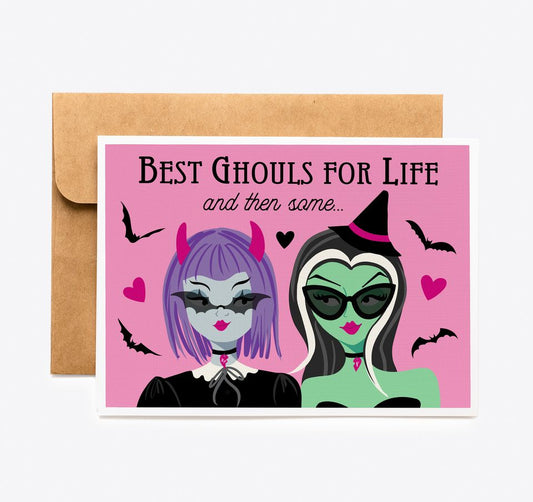 Goth Galentine Ghoulentine Best Fried Card