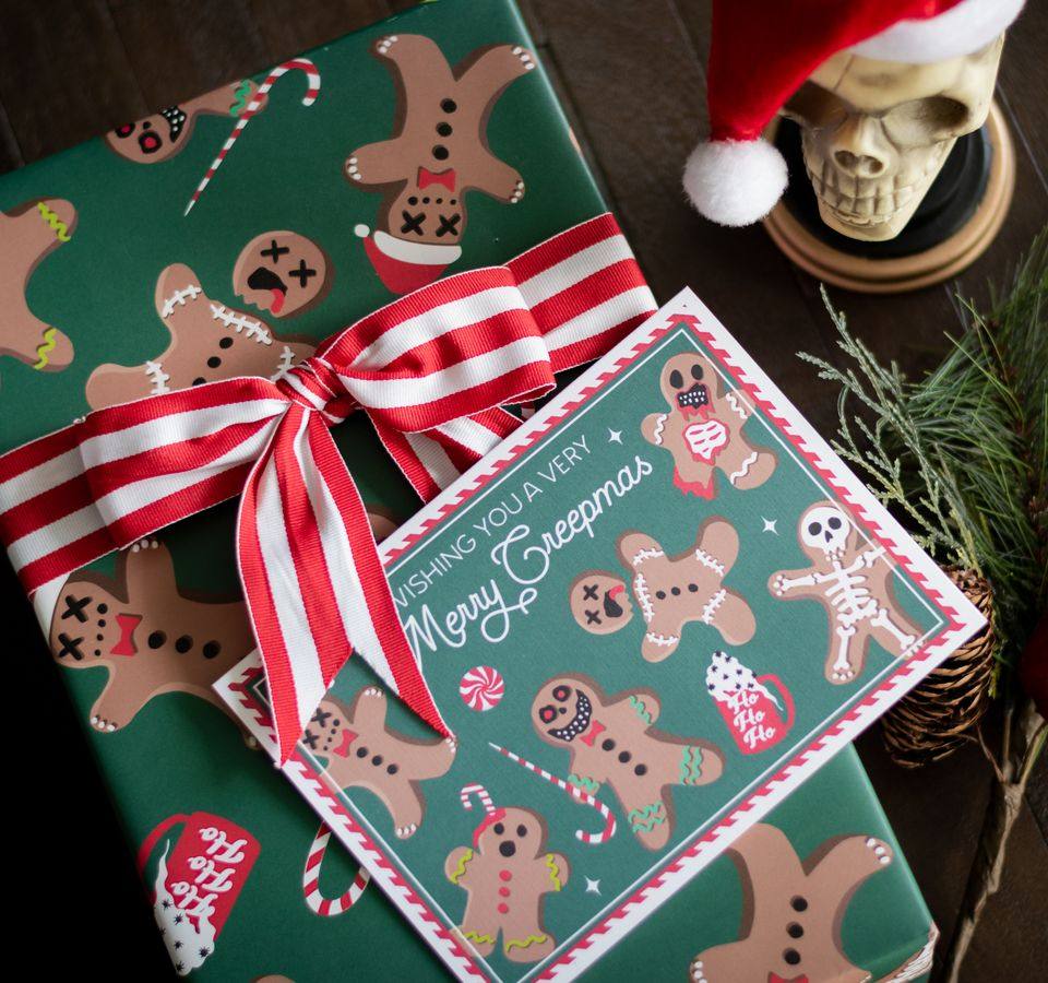 Gingerdead Men Krampus Gothic Creepmas Card