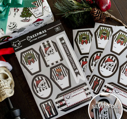 Gothic Christmas Creepmas Gift Tags