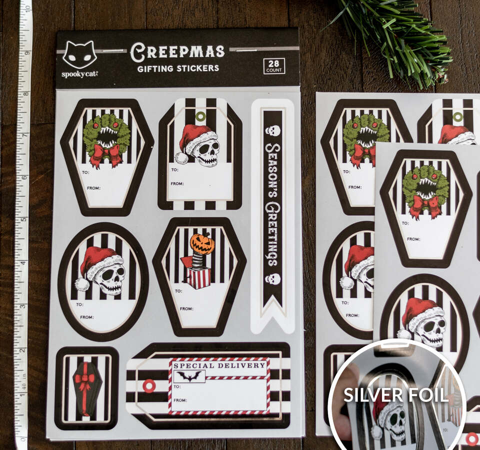 Gothic Christmas Creepmas Gift Tags