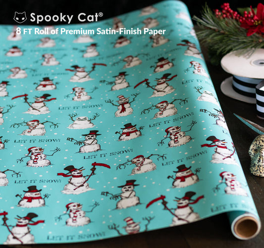 Gothic Snowmen Creepmas Gift Wrap