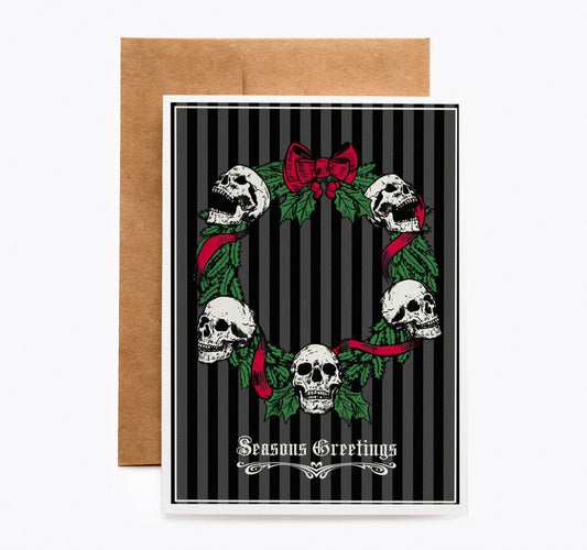 Gothic Wreath Christmas Card