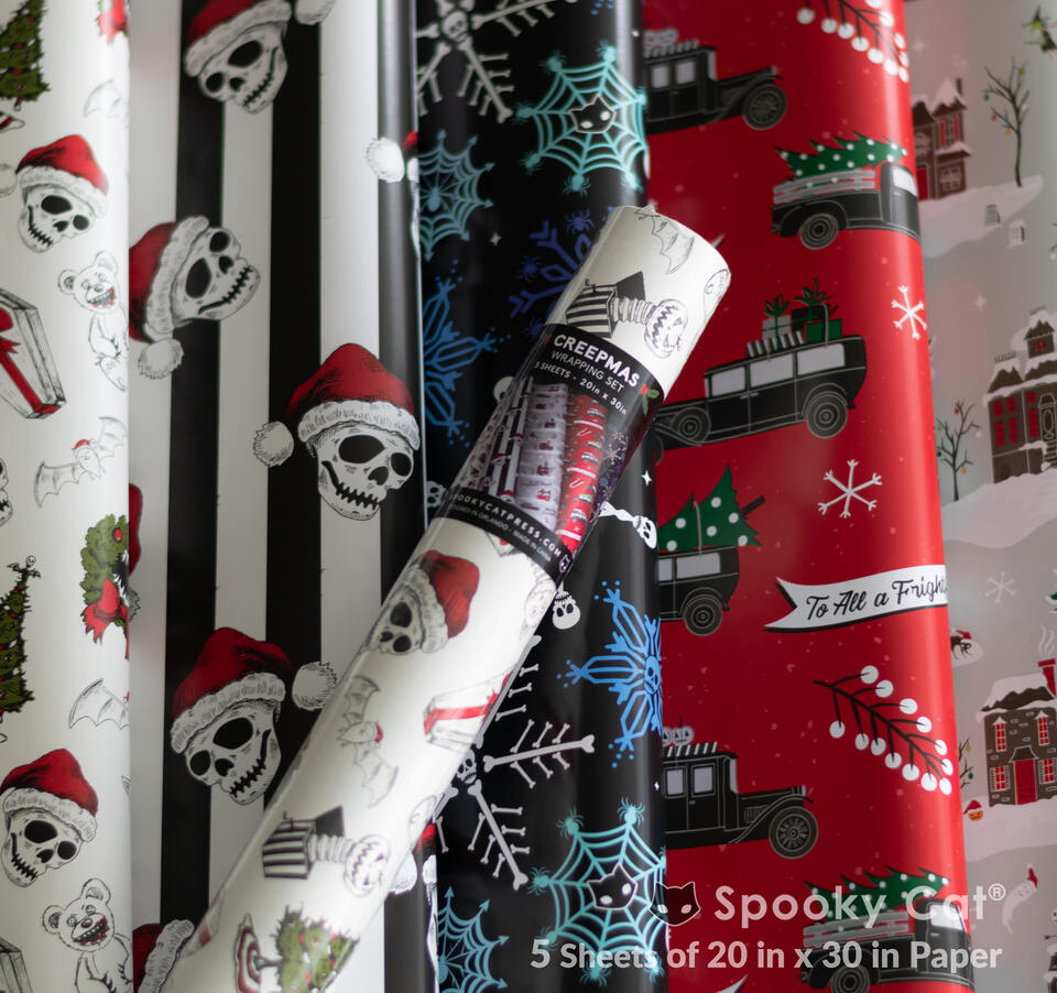 Creepmas Wrapping Set Gothic Christmas Gift Wrap Set
