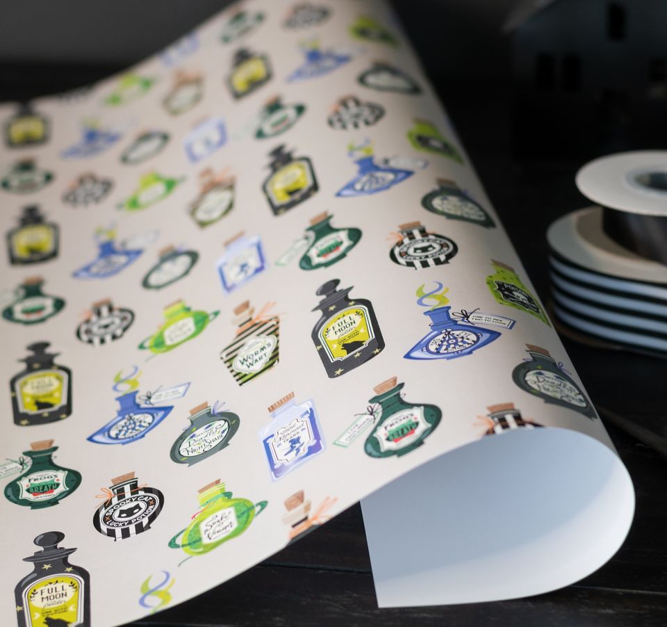 Halloween Witch Potions Gift Wrap