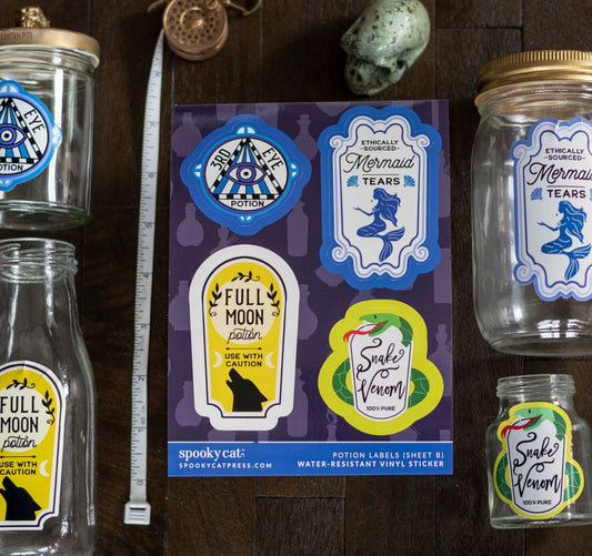 Magical Potion Halloween Labels