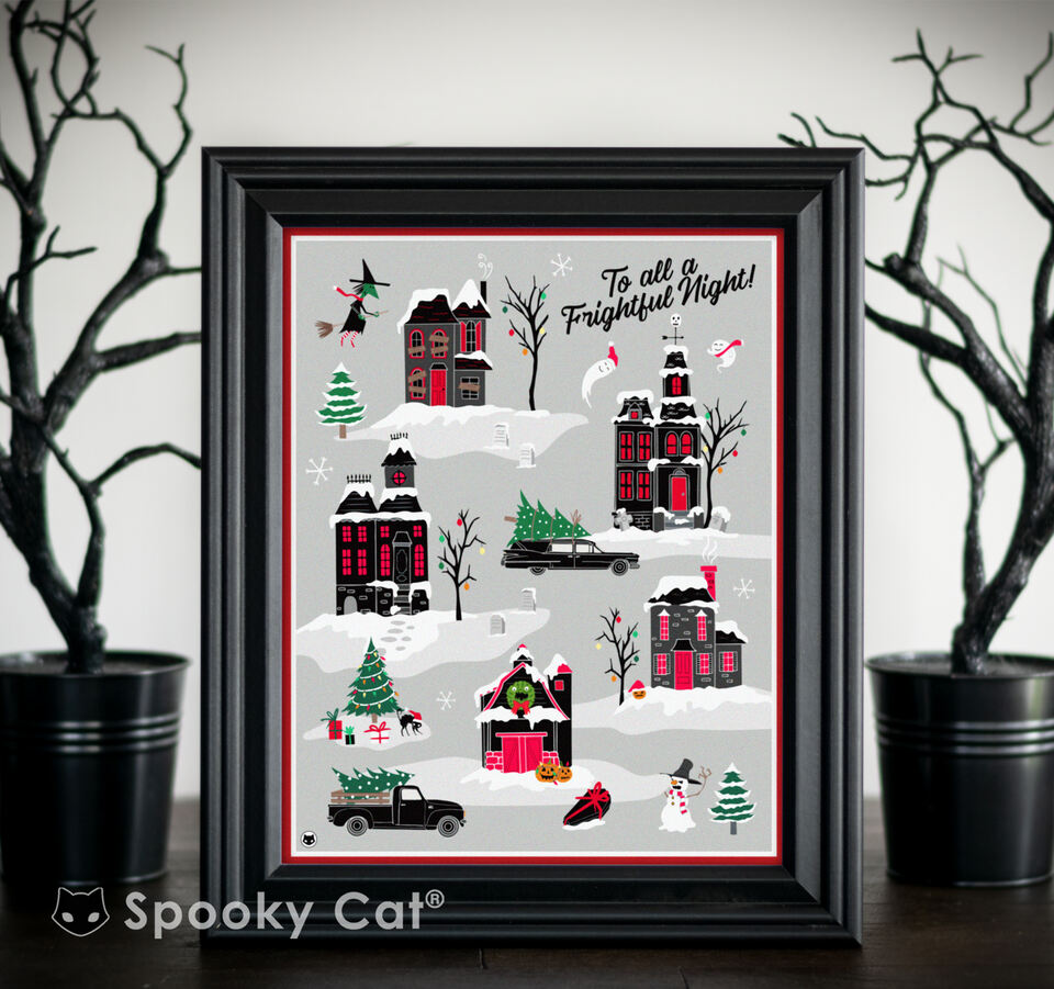 Halloween Christmas Art Print (8x10)