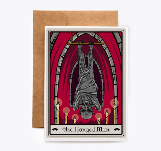 Hanged Man Tarot Vampire Bat Gothic Card
