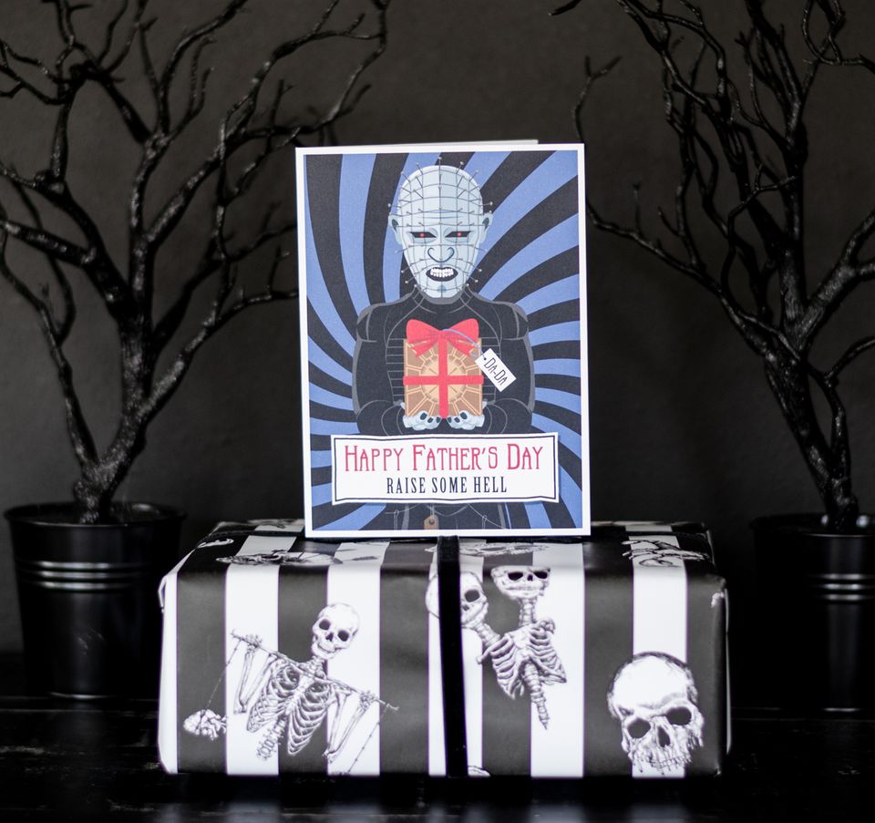 Hellraiser Pinhead Horror Movie father's Day Card