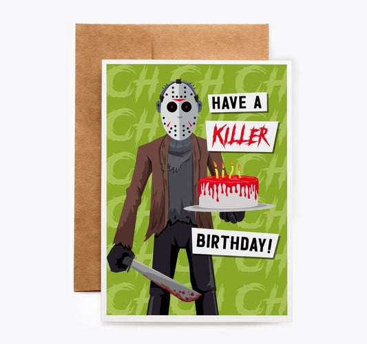 Friday the 13th Jason Vorhees Fan Art Birthday Card