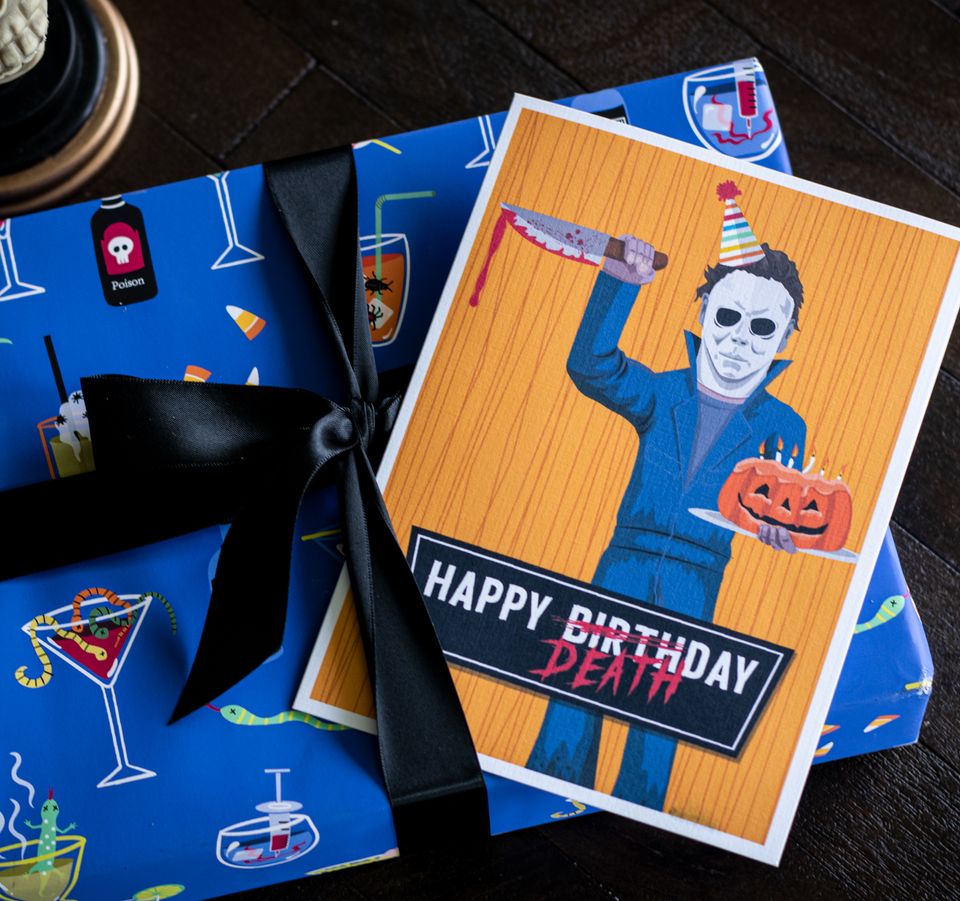 Michael Meyers Halloween Horror Movie Fan Art Birthday Card