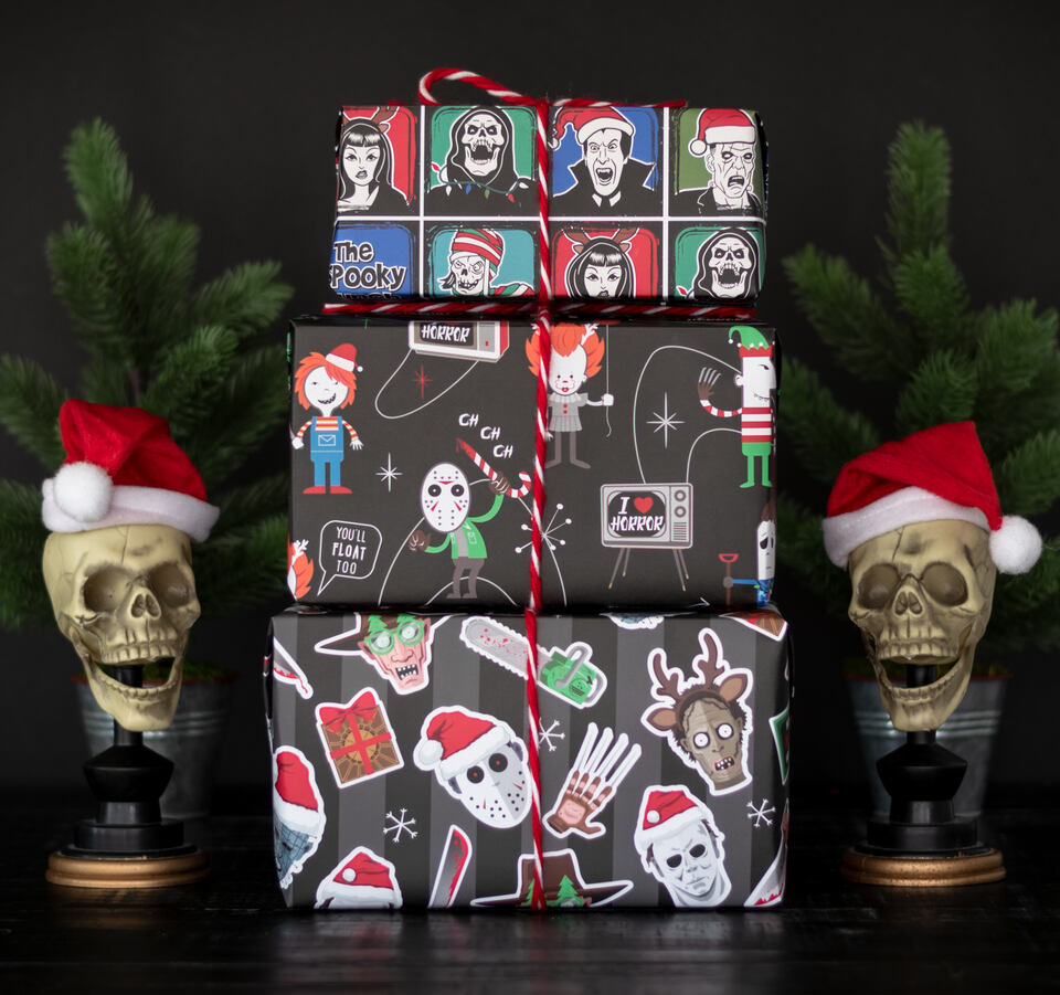 Horror Movie Inspired Christmas Wrapping paper