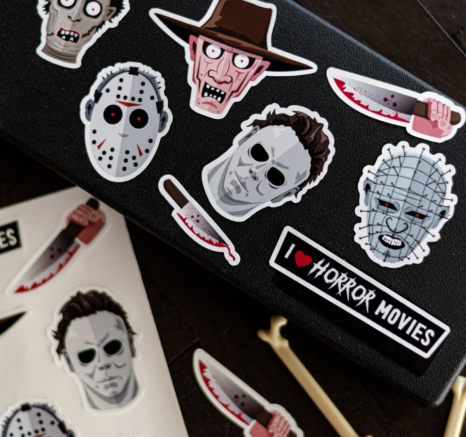 Horror Movie Killer Stickers Freddy Michael Pinhead Jason Baba