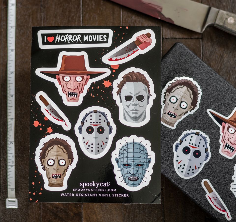 Horror Movie Killer Stickers Freddy Michael Pinhead Jason Baba