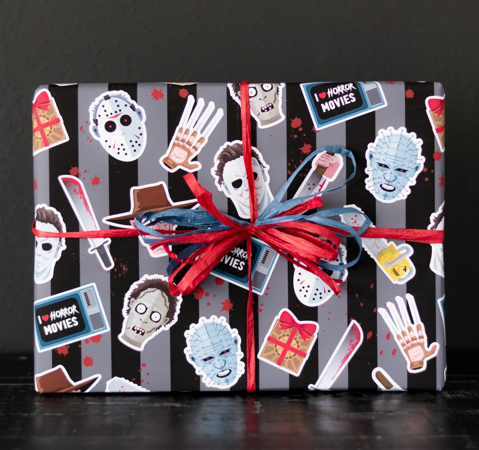 I love Horror Gift Wrap Wrapping Paper Set