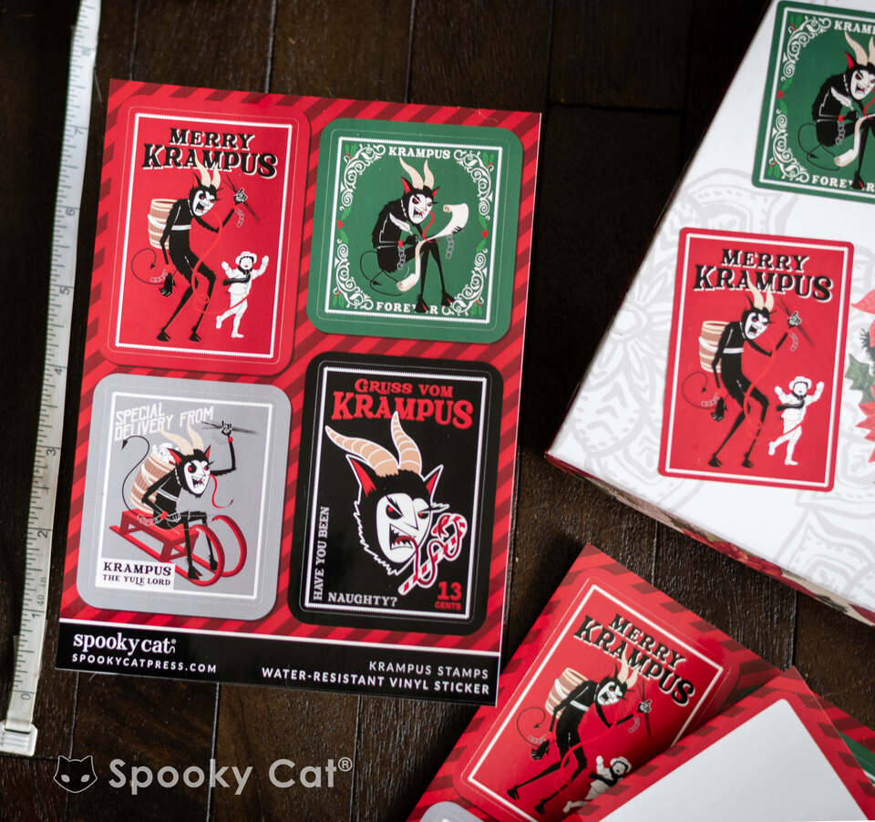 Krampus Sticker Sheet for Creepmas