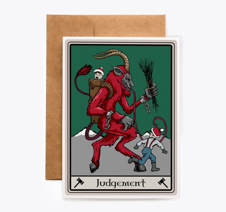 Krampus Krampusnacht Christmas Tarot Card