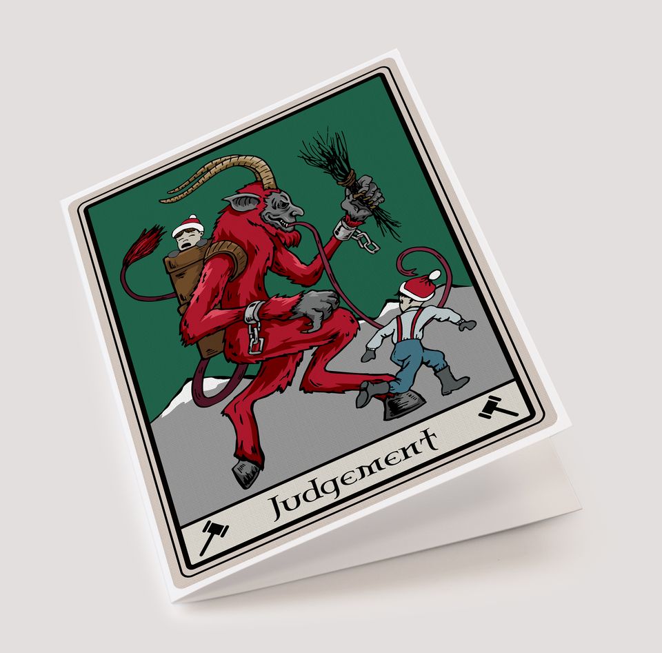 Krampus Krampusnacht Christmas Tarot Card