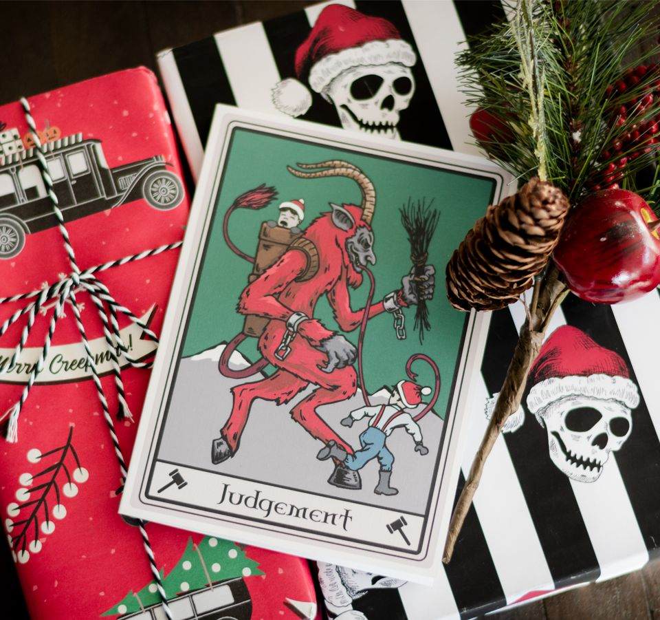 Krampus Krampusnacht Christmas Tarot Card