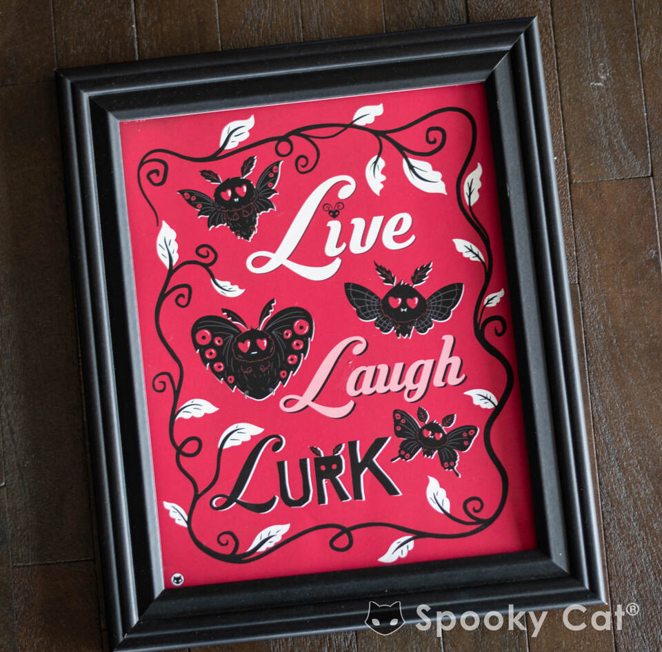 Live Laugh Lurk Mothman Art Print