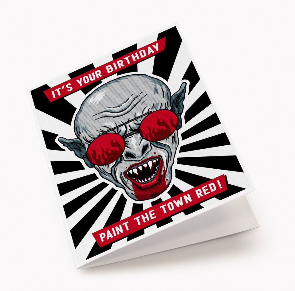 Nosferatu Vampire Birthday Card