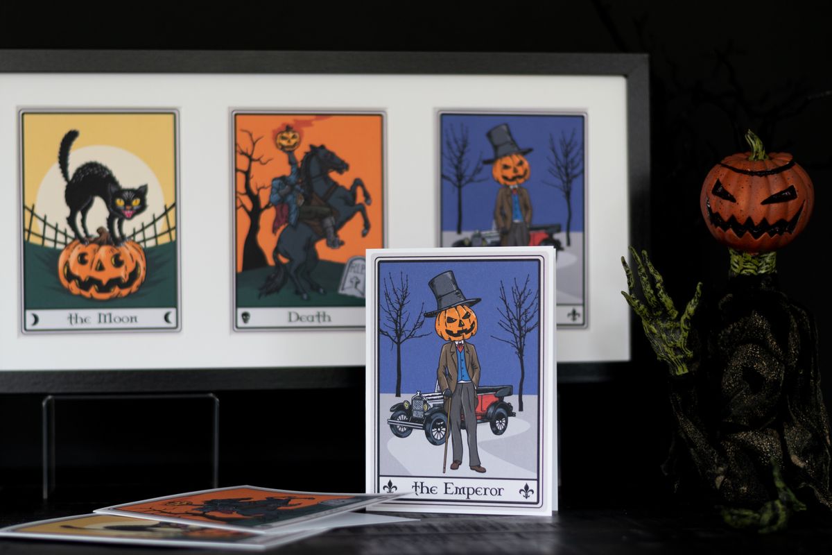 Emperor Pumpkin Tarot Card