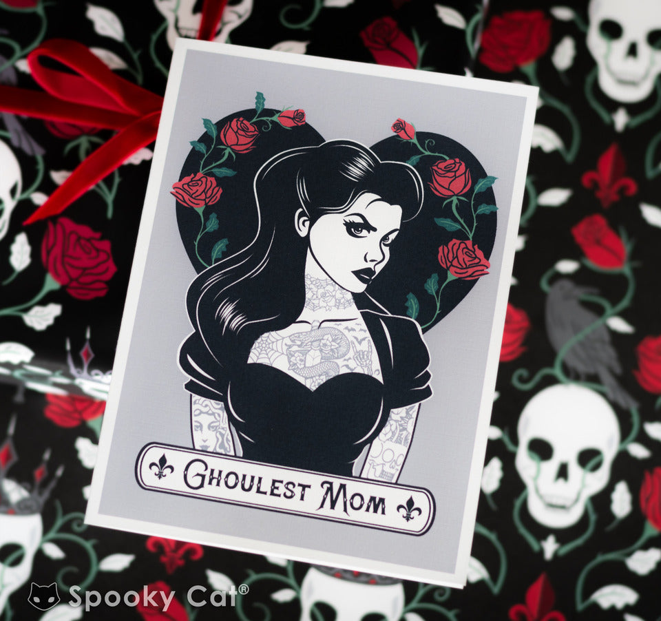 Rockabilly Pinup Gothic MOther's Day Card